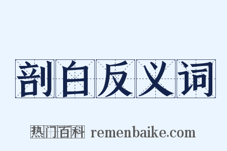 剖白反义词是什么意思的图片